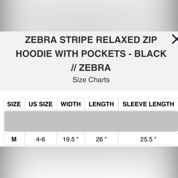 Aviator Nation - zebra striped sweatshirt hoodie Size M - Picture 7 of 7